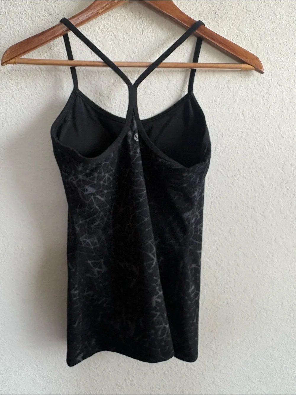 Lululemon Power Y Tank Luon Star Crushed Coal Black Size 6
